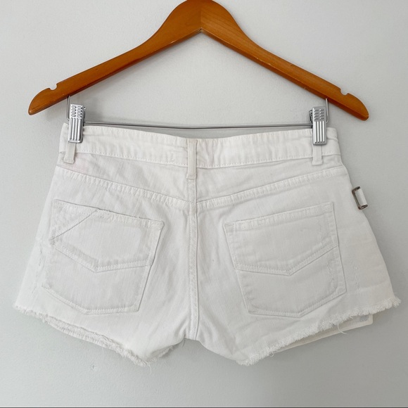 Zadig & Voltaire • primo twill white mini cutoff shorts sz M - Picture 2 of 5